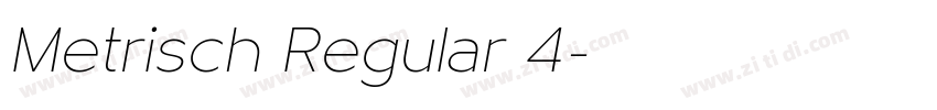 Metrisch Regular 4字体转换